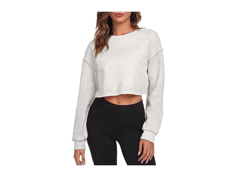 Fkeep Women Cropped Sweatshirts Long Sleeves Tops - Image 1