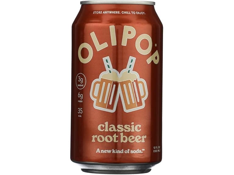 OLIPOP Classic Root Beer Prebiotic Soda - Image 1