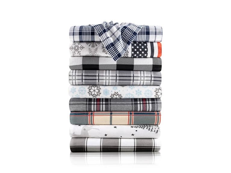 100% Turkish Cotton Plaid Flannel Sheet Set - Image 1