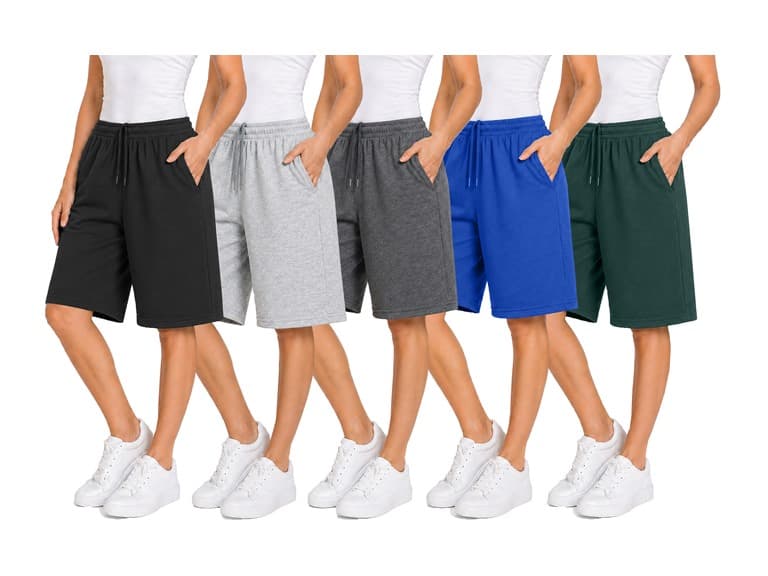 10Pk Womens Loose Fit Lounge Shorts - Image 1