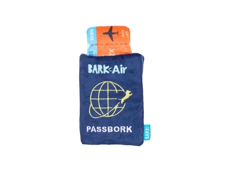 Barkbox BARK Air Passbork Dog Toy | Plush Passport - Image 1