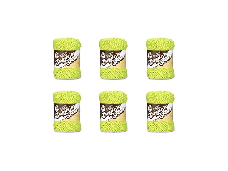 Lily Sugar'N Cream Hot Green Yarn - 6 Pack - Image 1