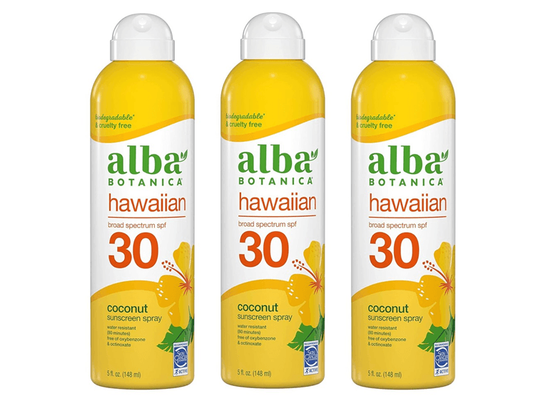 Alba Botanica 3Pk Coconut Sunscreen Spray - Image 1