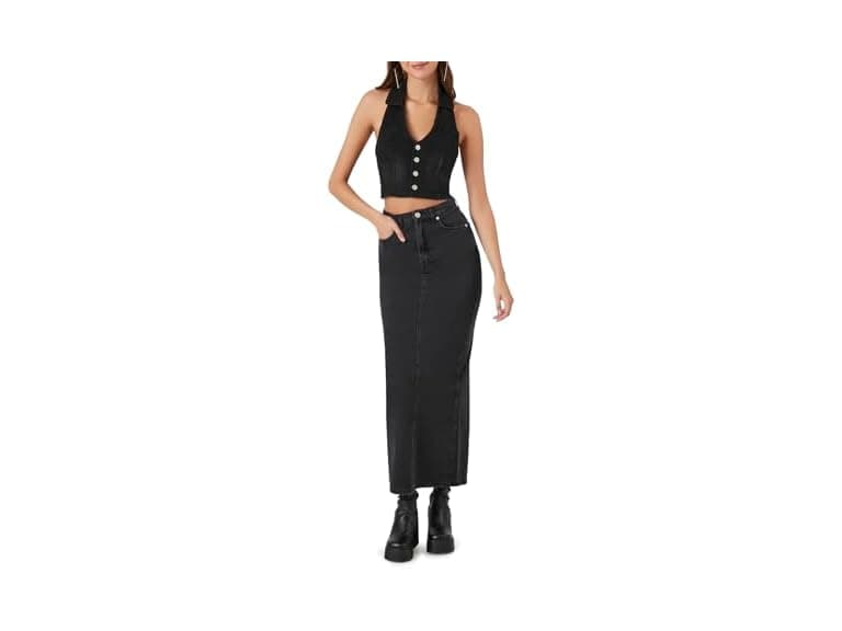 Forever 21  (M) Midi Slit Skirt - Image 1