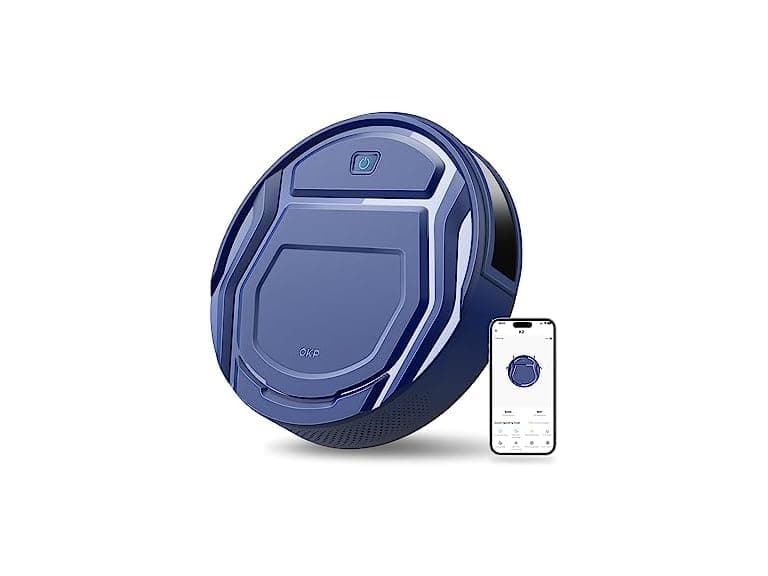 OKP Life K2 Robot Vacuum Cleaner 1800 mAh, Blue - Image 1