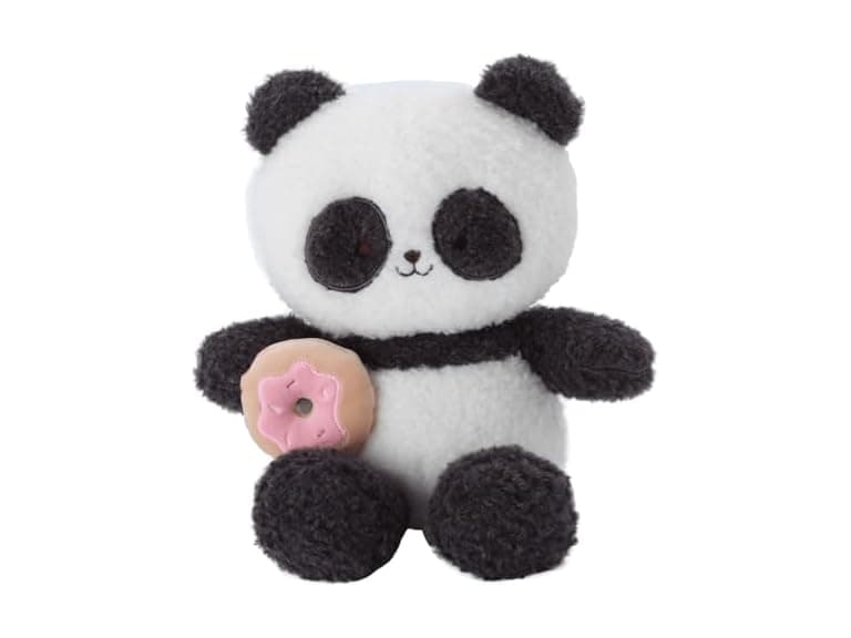 Linzy 10” Panda Stuffed Animal Holding Donut - Image 1