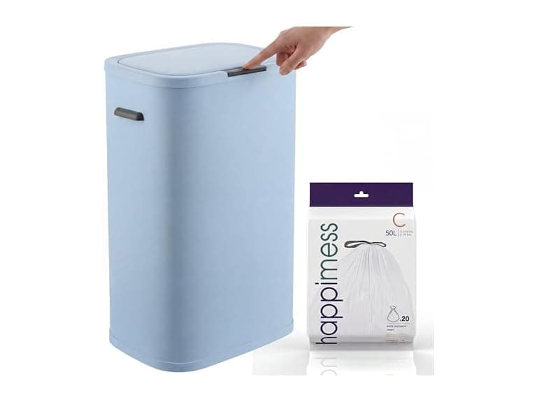 happimess Tammi Kitchen 14.5-Gallon Slim Metal  Trash Can - Image 1