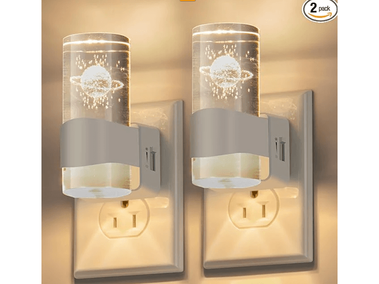 Hakol 2 Pack Night Light – 3D Etched Starry Night - Image 1