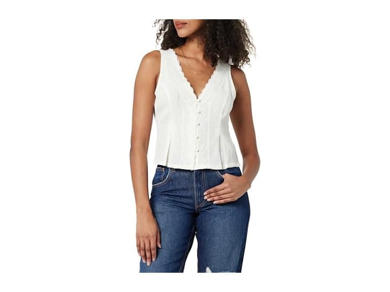 The Drop Paloma Lace Trimmed Sleeveless - Image 1