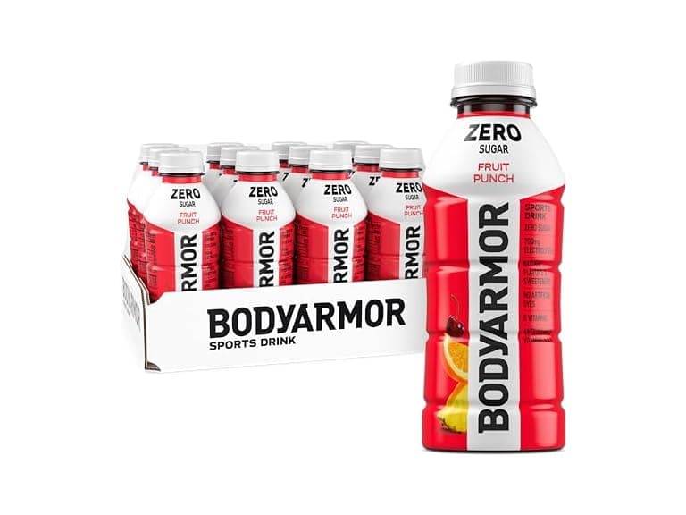 12Pk BODYARMOR ZERO Sugar Fruit Punch Electrolyte Drink - Image 1