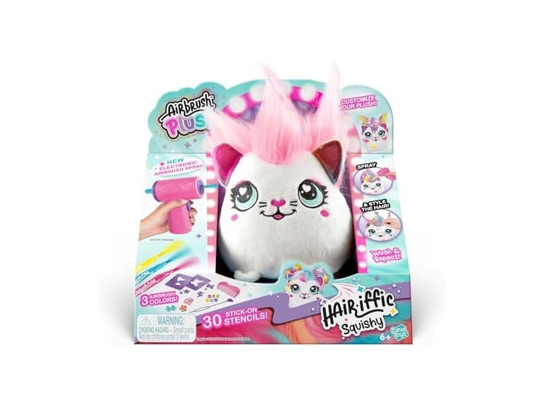 Canal Toys Airbrush Plush Hair’iffic Squishy Kitty - Image 1