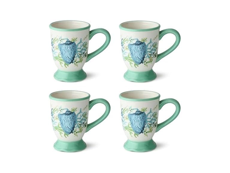 Cerified International Sea Glass Porcelain Mugs, Set of 4 - Image 1