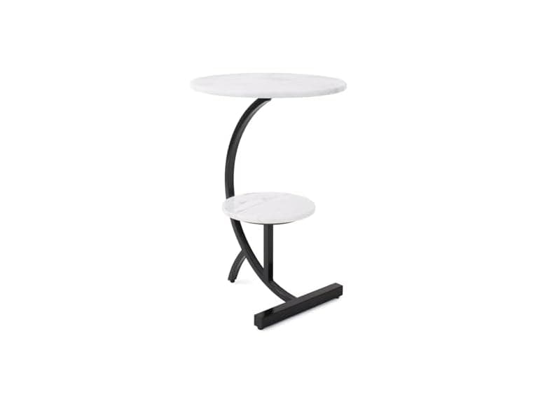 Howard Elliott Collection Tobin Drink Table Round White - Image 1