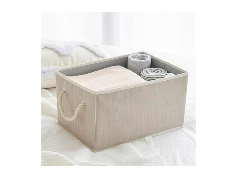 Sukkiri Homu 2-Pack Fabric Storage Baskets Grey - Image 1