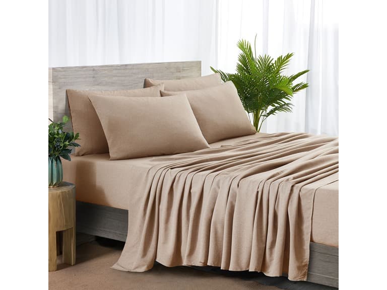Rayon From Bamboo 2000 Count 6 Pc Chambray Sheet Set - Image 1