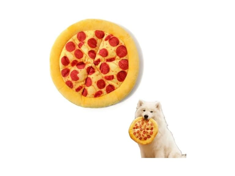 OOGIFCHE (2 Pack) Dog Toy Pizza Plush - Image 1