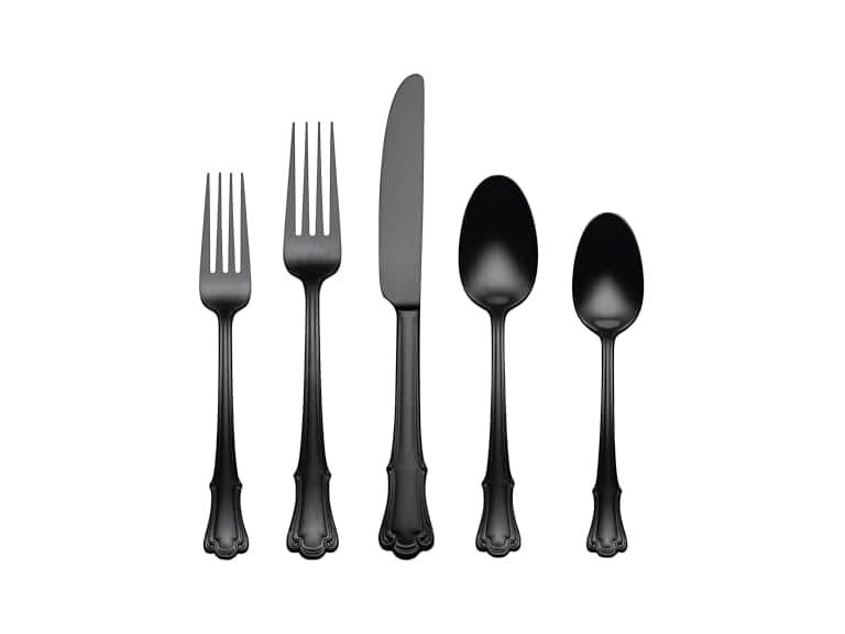Oneida Flatware Set, Satin Black Finish, 20 Piece Set - Image 1