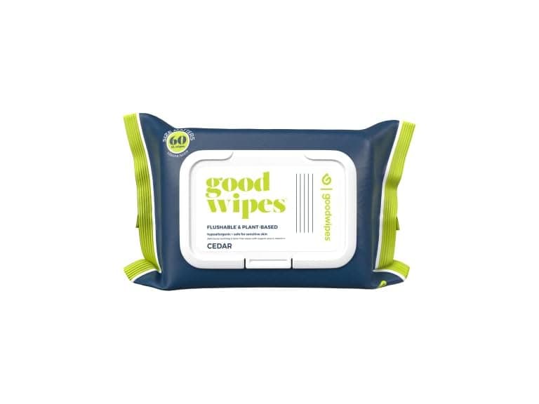 Goodwipes Flushable Butt Wipes Cedar 60ct - Image 1