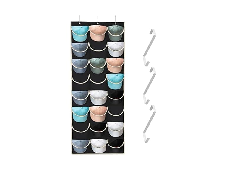 24 Pocket Over Door Hat Organizer - Image 1