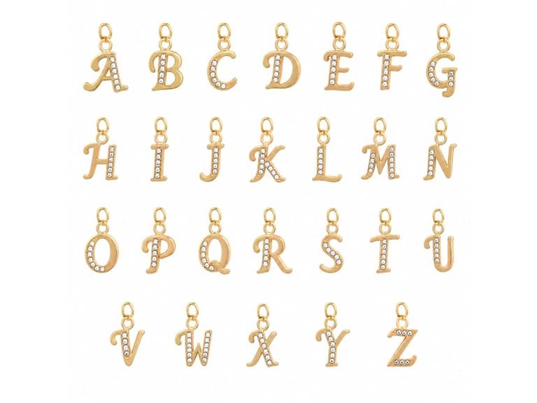 Initial Letter Pendant Necklace - Image 1