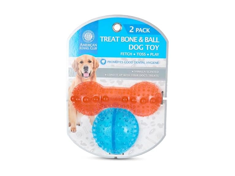 American Kennel Club AKC 2-Pack TPR Treat Toy - Image 1
