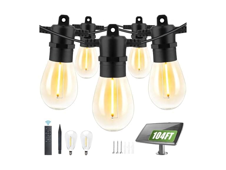 Yusist 104FT(98+6) Solar String Lights