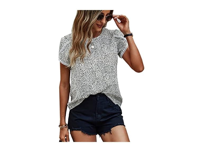 Angashion Women (XL) Tops Casual Lace Crochet Top - Image 1