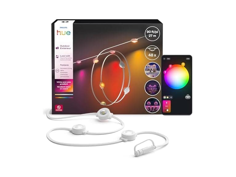 Philips Hue Festavia 90ft Permanent Outdoor String Lights