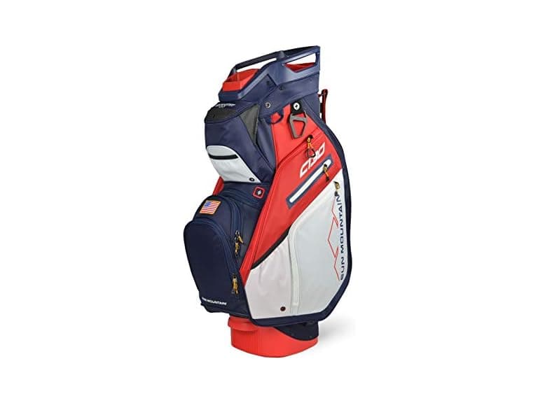 Sun Mountain Golf 2020 C-130 Cart Bag (Navy-White-RED, C-130 5-Way)  - Image 1