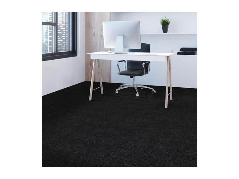 Mohawk Home Peel Stick Polyester Black Wide Wale - Image 1