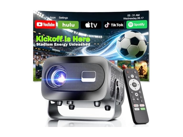 ZENTALITY 4K Projector WiFi Bluetooth - Image 1