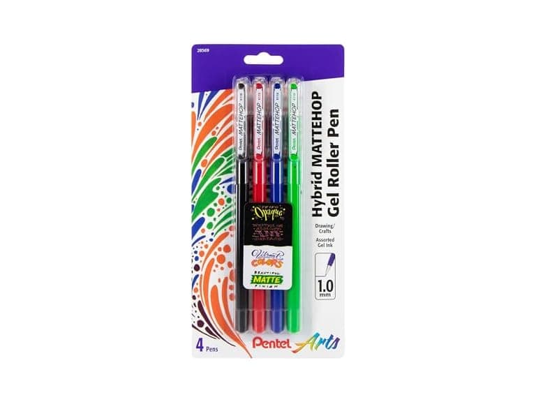Pentel Arts Hybrid MATTEHOP Gel Roller, 1.0mm - Image 1