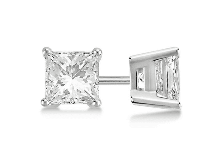 Genuine Crystal Square Stud Earring - Image 1