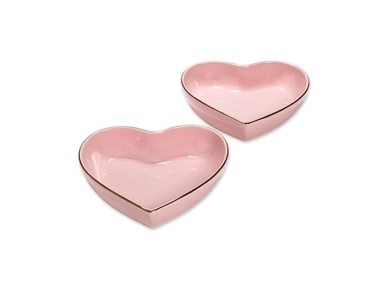 Paris Hilton 2-Piece Heart Dish Set,Pink - Image 1