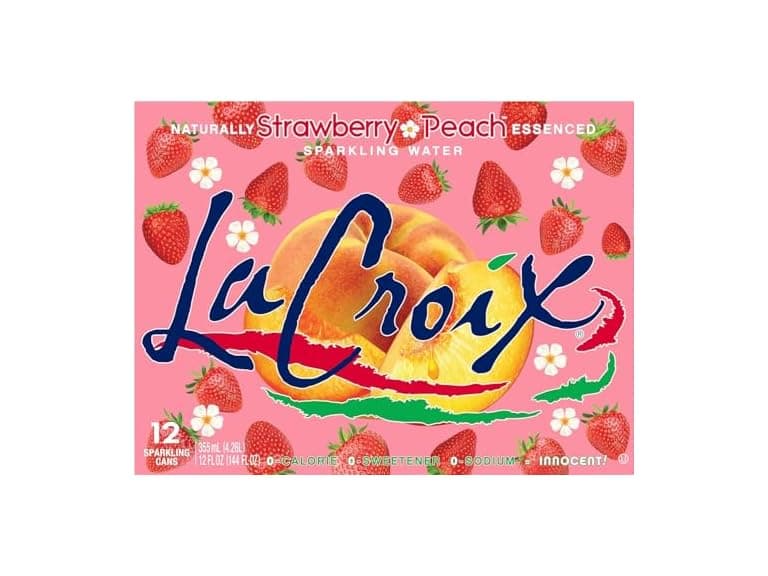 La Croix Strawberry Peach Sparkling Water Single, 12 FZ - Image 1