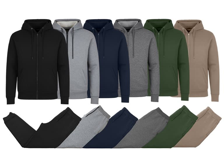 Mens Fleece-Lined Hoodie & Jogger Sets - Image 1
