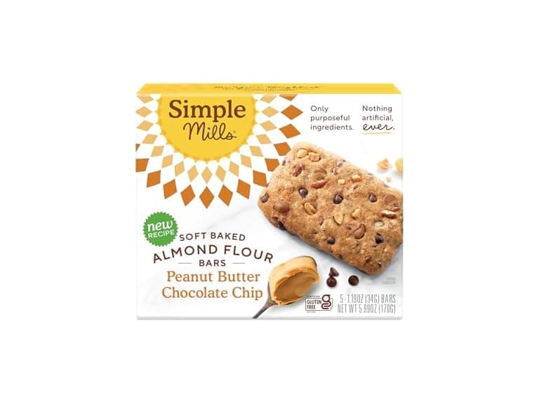 Simple Mills Almond Flour Snack Bars, Peanut Butter - Image 1