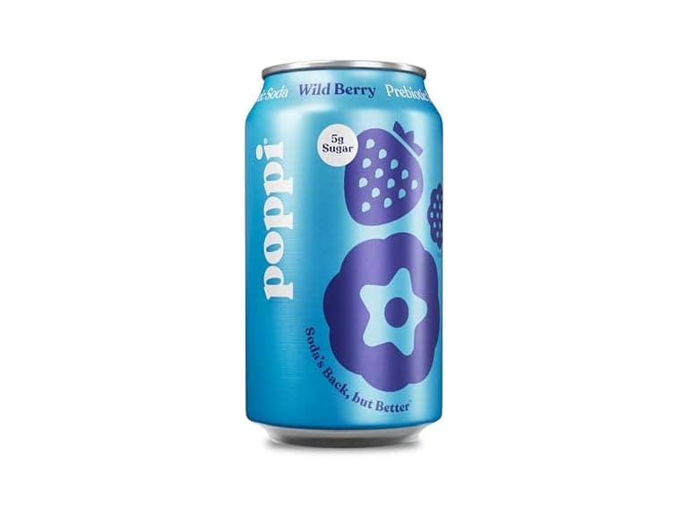 Poppi Wild Berry Prebiotic Soda, 12oz - Image 1