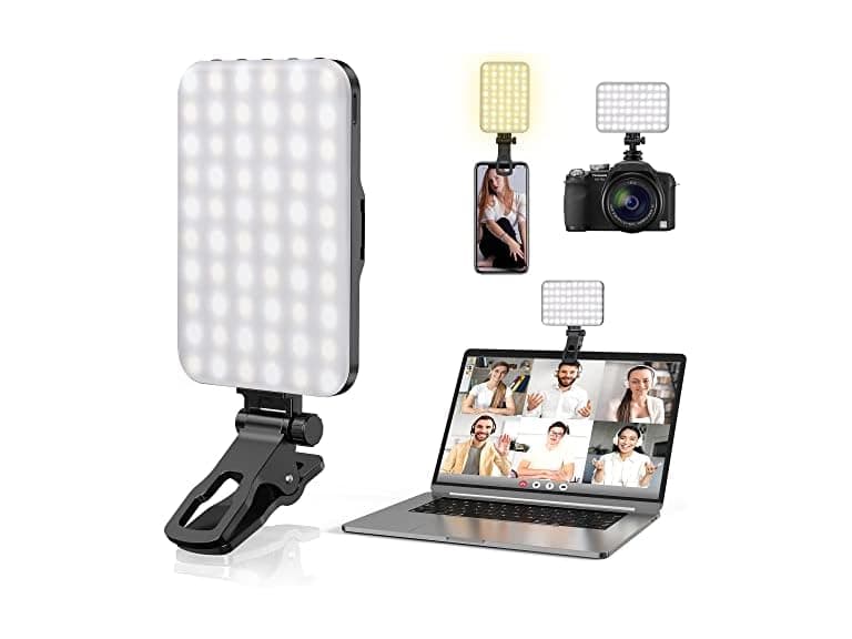 Anautin Selfie Light, 60 LED 2200mAh Rechargeable Cell Phone Fill Light - Image 1