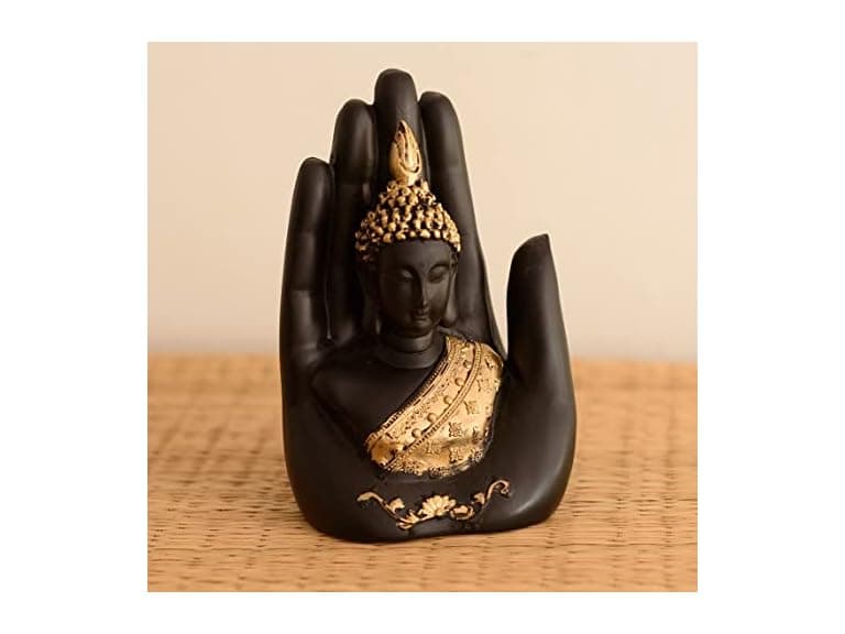 eCraftIndia Golden Handcrafted Palm Budd - Image 1