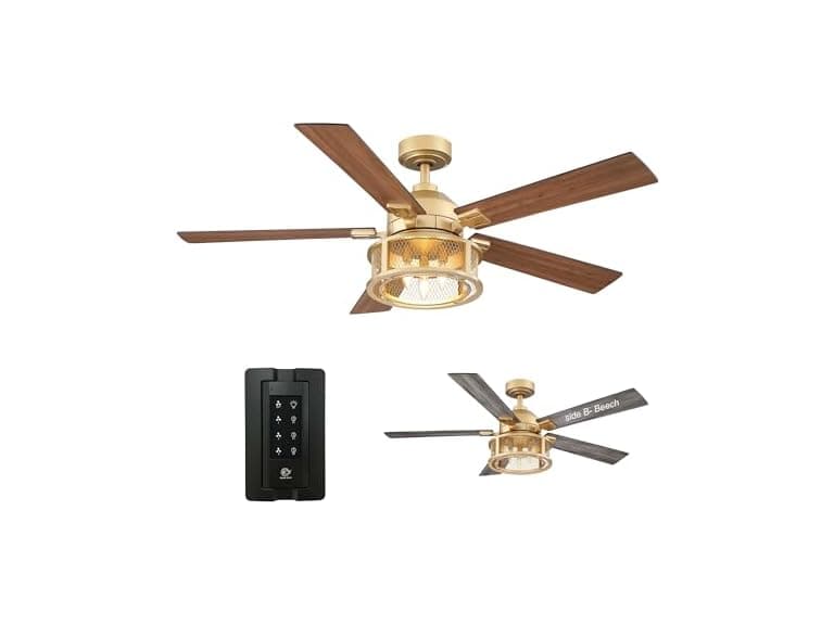 Parrot Uncle F6318GD110V-PU 52" Industrial Ceiling Fan - Image 1