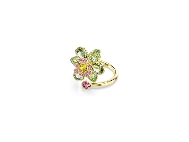 Swarovski Idyllia Flower Open Ring Grn - Image 1