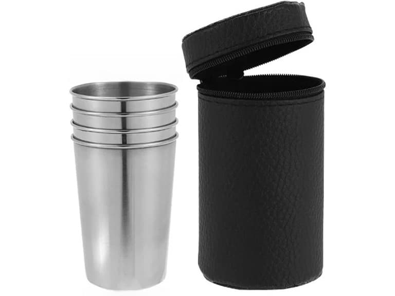 (3 Set/12 Pcs) Stainless Steel Travel Cups Set - Image 1