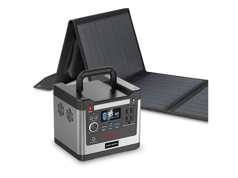 300W Portable Power Station and 40W Solar Panel Combo - Image 1