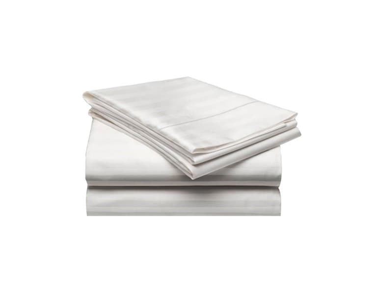 Dobby Stripe Microfiber Bed Sheet - Full - Image 1