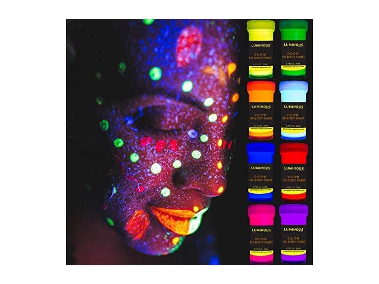 2-Pack Luminous UV Neon Body Paint Set - Image 1