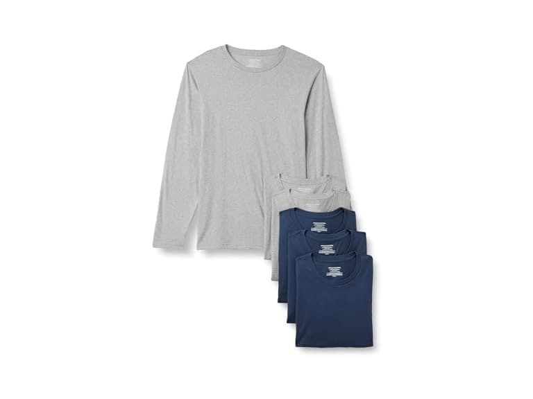 (6 Pack) Amazon Essentials Men LS Undershirt - Image 1