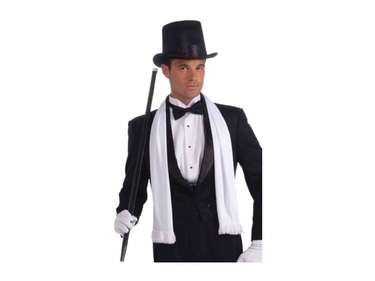 Forum Novelties (OS) Vintage Hollywood White Scarf - Image 1
