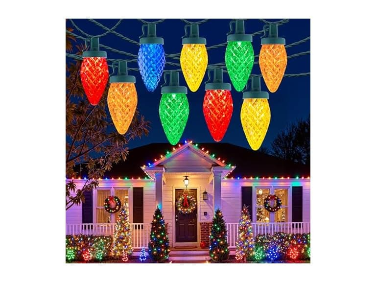 Brightown C9 LED Christmas Lights Outdoor, 97ft 150 LED - Image 1