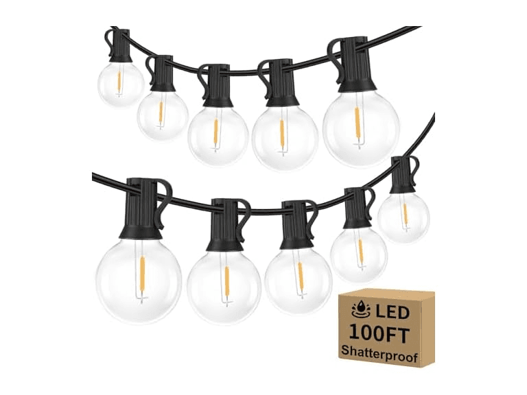 Outdoor G40 LED Globe String Lights Dimmable Waterproof 100ft